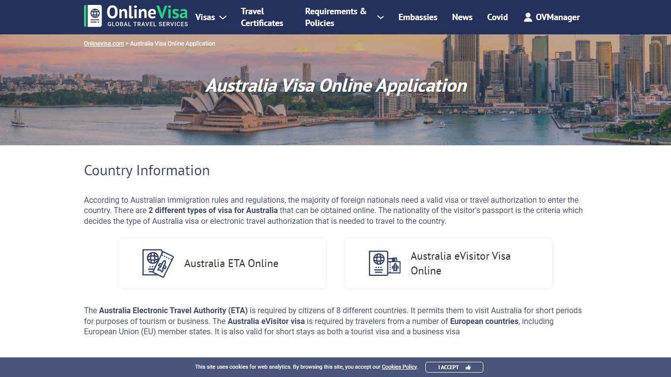 Apply for Australia visa | All visas types and information